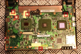 Eee PC 4G (701) - Revome connectors and mic