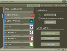 Channel List Freeview